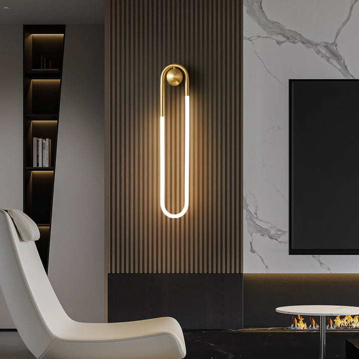 Moderne Luxus Messing Acryl Oval Globe LED Wandleuchte für Schlafzimmer &amp; Wohnzimmer 