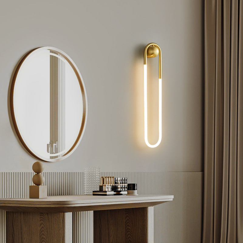 Moderne Luxus Messing Acryl Oval Globe LED Wandleuchte für Schlafzimmer &amp; Wohnzimmer 