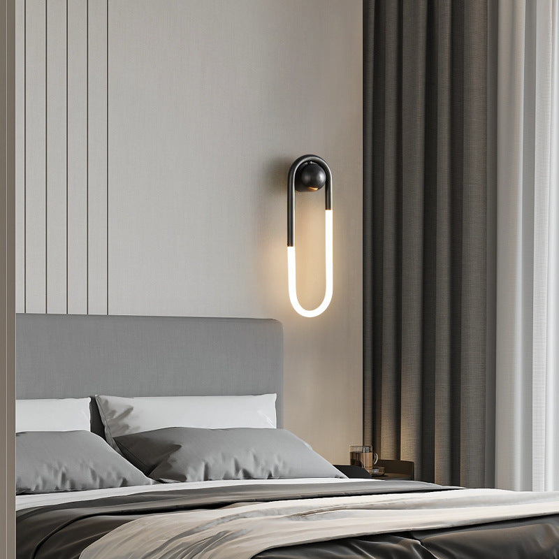Moderne Luxus Messing Acryl Oval Globe LED Wandleuchte für Schlafzimmer &amp; Wohnzimmer 