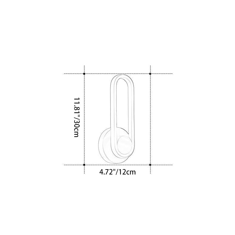 Contemporary Nordic Acrylic Metal Round Oval LED Wall Sconce Lamp For Bedroom & Living Room