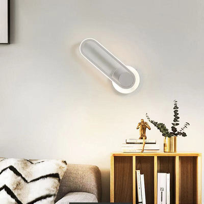 Contemporary Nordic Acrylic Metal Round Oval LED Wall Sconce Lamp For Bedroom & Living Room