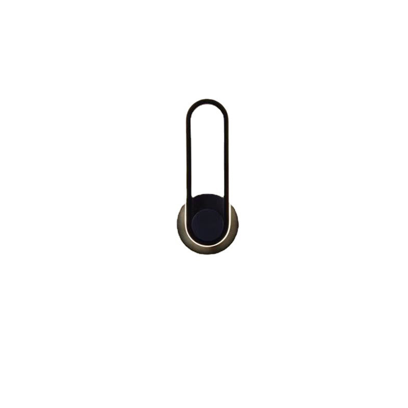Contemporary Nordic Acrylic Metal Round Oval LED Wall Sconce Lamp For Bedroom & Living Room