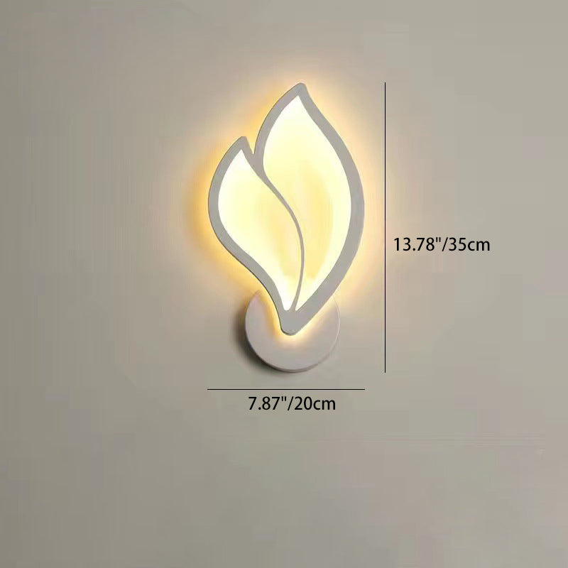 Modern Art Deco Acrylic Aluminum Iron Petal LED Wall Sconce Lamp For Bedroom &amp; Living Room