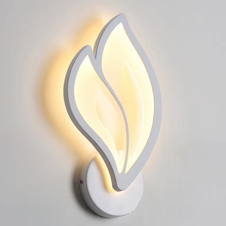 Modern Art Deco Acrylic Aluminum Iron Petal LED Wall Sconce Lamp For Bedroom &amp; Living Room