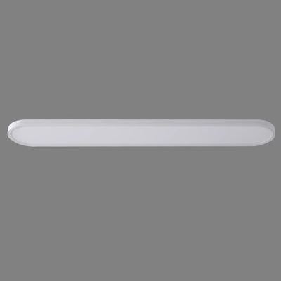 Modern Minimalist Acrylic Aluminum Iron Long Oval LED Flush Mount Ceiling Light For Bedroom & Living Room