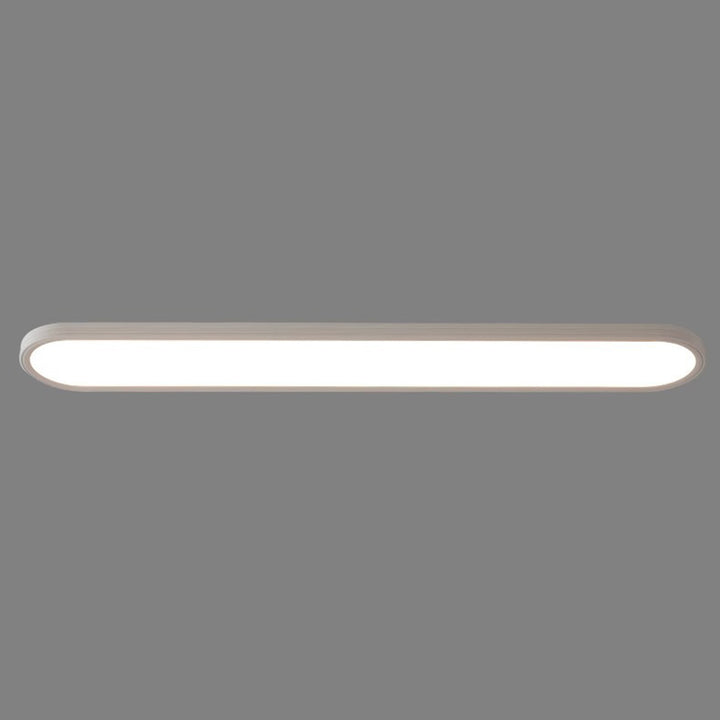 Plafonnier LED ovale long en acrylique aluminium fer minimaliste moderne pour chambre et salon 