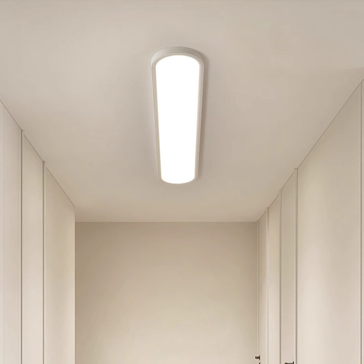 Plafonnier LED ovale long en acrylique aluminium fer minimaliste moderne pour chambre et salon 