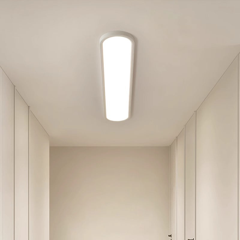 Modern Minimalist Acrylic Aluminum Iron Long Oval LED Flush Mount Ceiling Light For Bedroom & Living Room