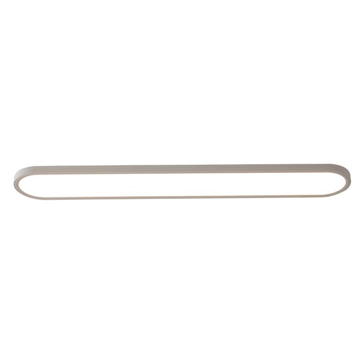 Plafonnier LED ovale long en acrylique aluminium fer minimaliste moderne pour chambre et salon 
