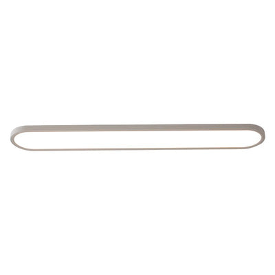 Modern Minimalist Acrylic Aluminum Iron Long Oval LED Flush Mount Ceiling Light For Bedroom & Living Room