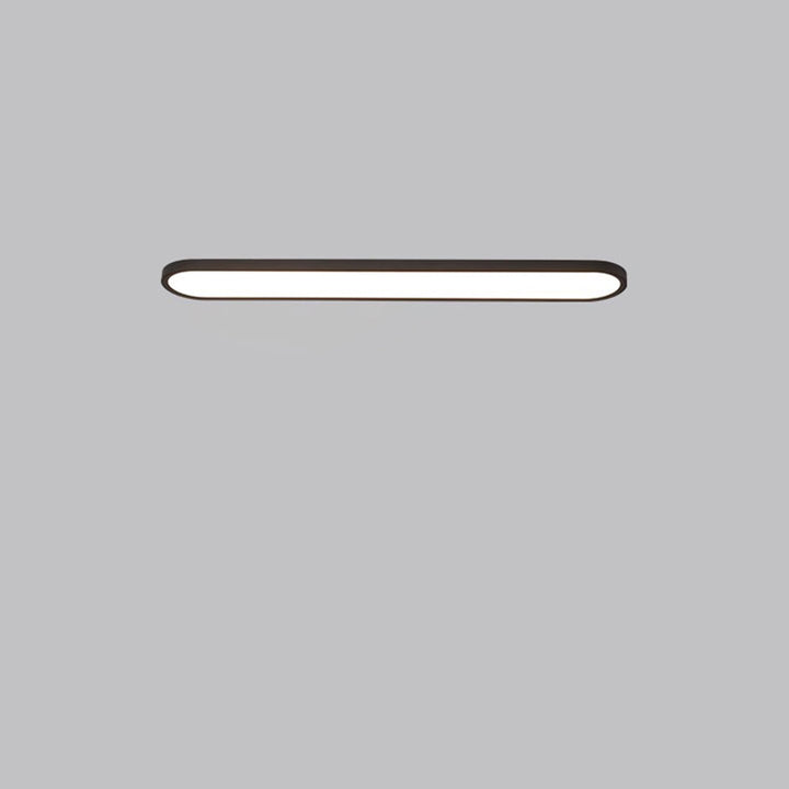 Plafonnier LED ovale long en acrylique aluminium fer minimaliste moderne pour chambre et salon 