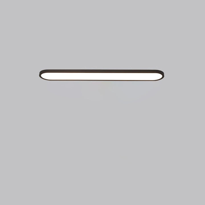 Plafonnier LED ovale long en acrylique aluminium fer minimaliste moderne pour chambre et salon 