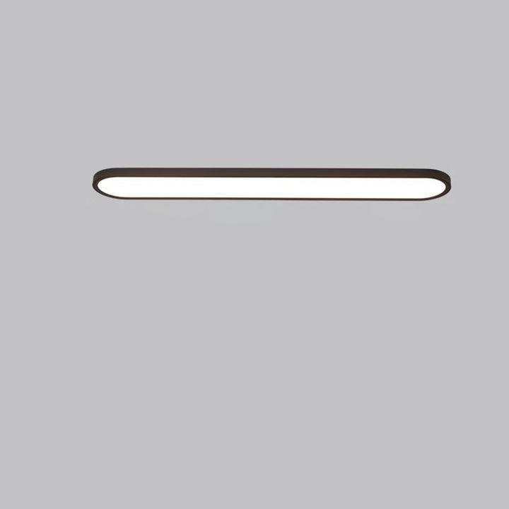 Plafonnier LED ovale long en acrylique aluminium fer minimaliste moderne pour chambre et salon 