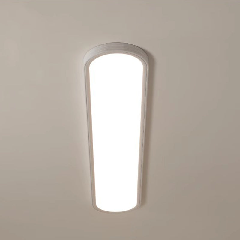 Modern Minimalist Acrylic Aluminum Iron Long Oval LED Flush Mount Ceiling Light For Bedroom & Living Room