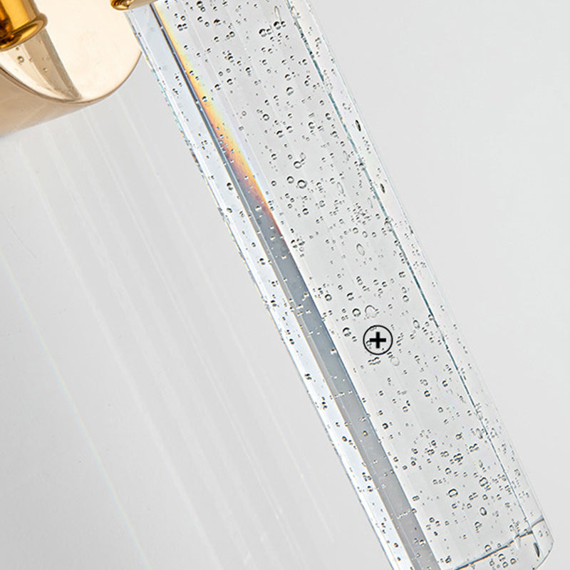 Modern Luxury Acrylic Aluminum Crystal Bubble Round LED Wall Sconce Lamp For Bedroom & Living Room