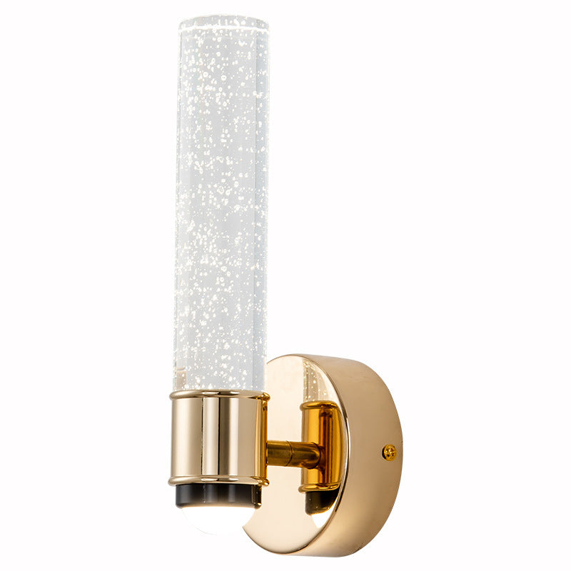 Modern Luxury Acrylic Aluminum Crystal Bubble Round LED Wall Sconce Lamp For Bedroom & Living Room