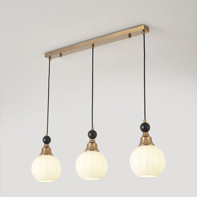 Traditional Chinese Glass Solid Wood Iron Copper Branching Round Curved 3/6/8-Light Chandelier For Bedroom & Living Room