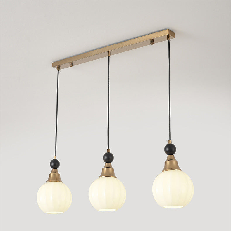 Traditional Chinese Glass Solid Wood Iron Copper Branching Round Curved 3/6/8-Light Chandelier For Bedroom & Living Room
