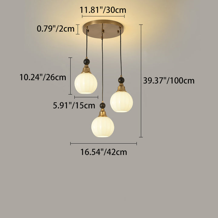 Lámpara de araña tradicional china de vidrio, madera maciza, hierro, cobre, ramificada, redonda, curva, de 3/6/8 luces para dormitorio y sala de estar 