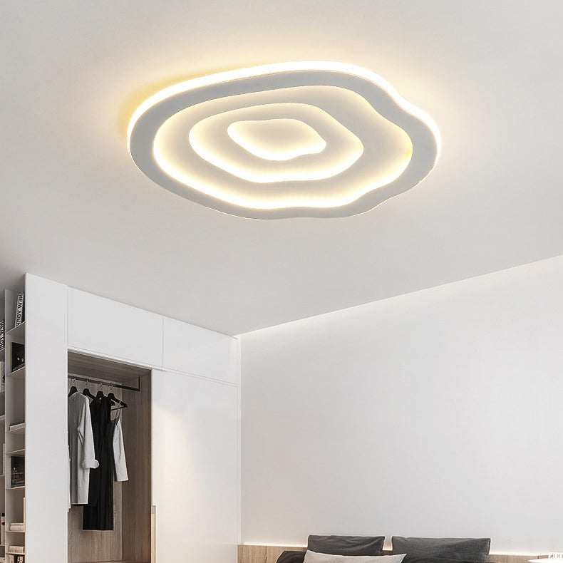 Modern Minimalist Acrylic Iron Cloud-Shaped LED Flush Mount Ceiling Light For Bedroom & Living Room