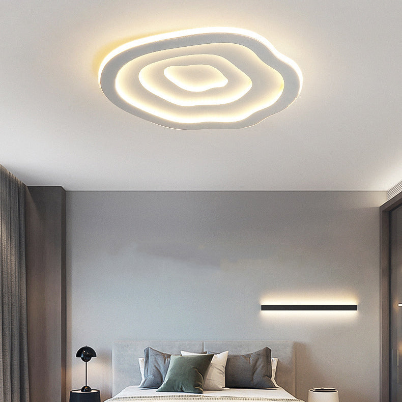 Modern Minimalist Acrylic Iron Cloud-Shaped LED Flush Mount Ceiling Light For Bedroom & Living Room