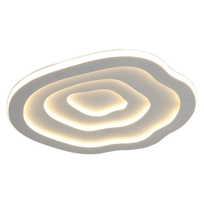 Modern Minimalist Acrylic Iron Cloud-Shaped LED Flush Mount Ceiling Light For Bedroom & Living Room