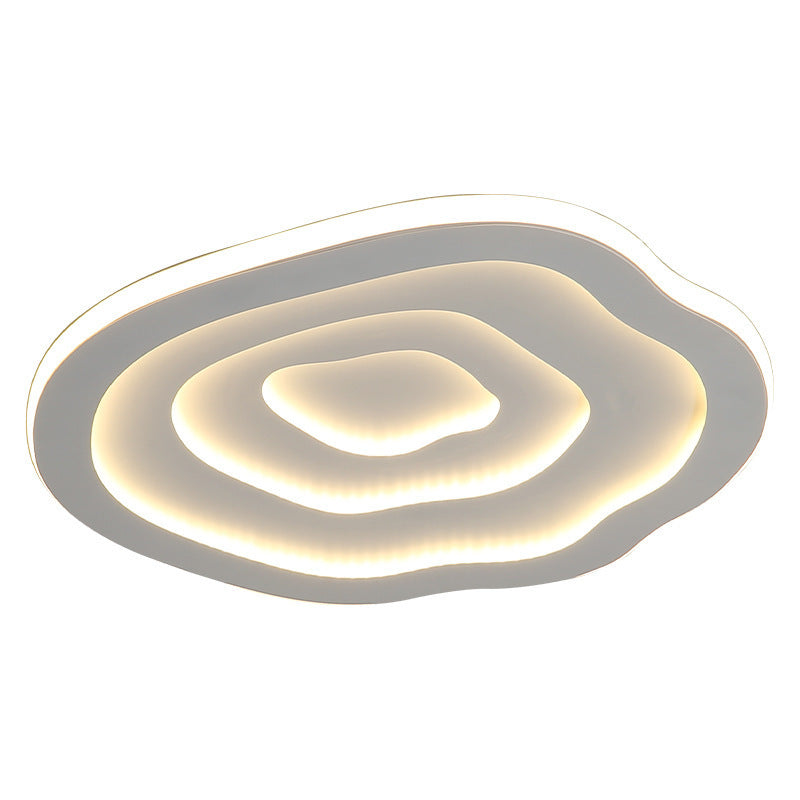 Modern Minimalist Acrylic Iron Cloud-Shaped LED Flush Mount Ceiling Light For Bedroom & Living Room