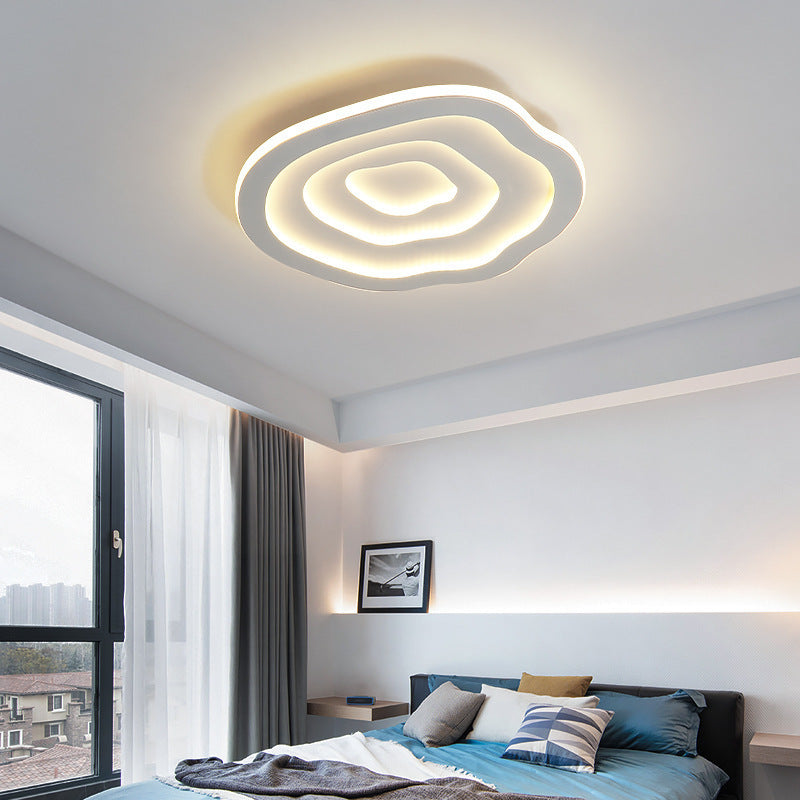 Modern Minimalist Acrylic Iron Cloud-Shaped LED Flush Mount Ceiling Light For Bedroom & Living Room