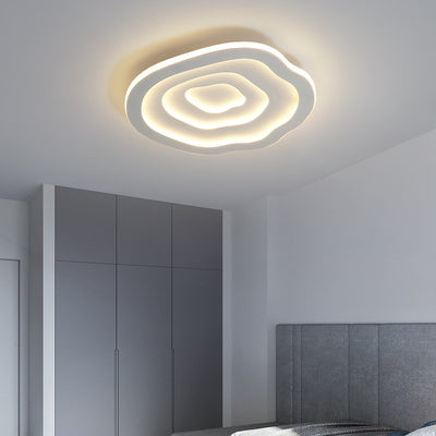 Modern Minimalist Acrylic Iron Cloud-Shaped LED Flush Mount Ceiling Light For Bedroom & Living Room