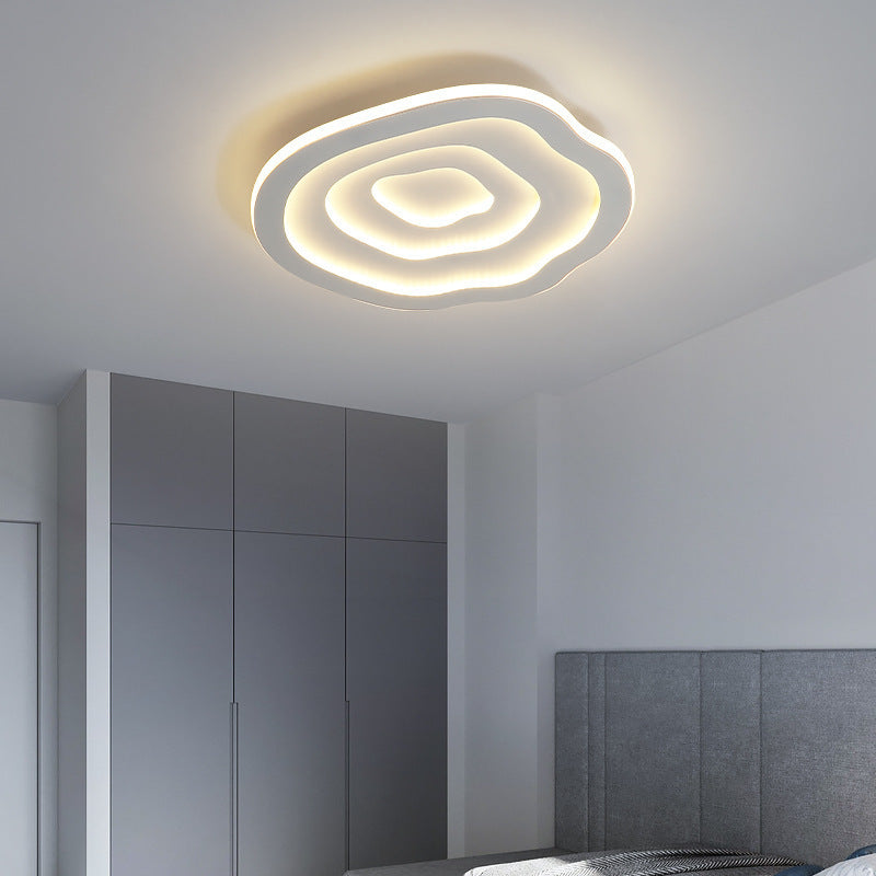 Modern Minimalist Acrylic Iron Cloud-Shaped LED Flush Mount Ceiling Light For Bedroom & Living Room