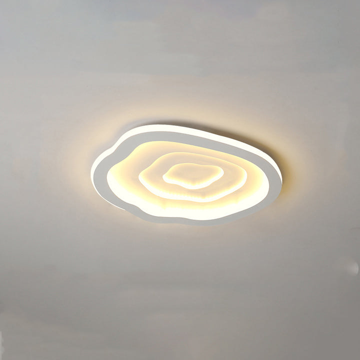 Modern Minimalist Acrylic Iron Cloud-Shaped LED Flush Mount Ceiling Light For Bedroom &amp; Living Room