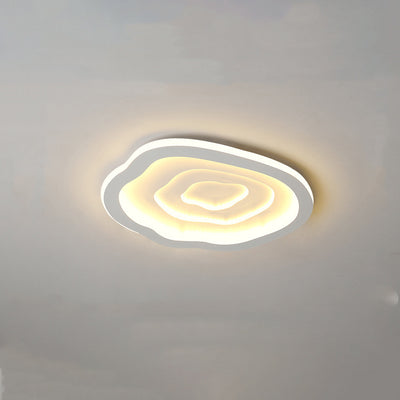 Modern Minimalist Acrylic Iron Cloud-Shaped LED Flush Mount Ceiling Light For Bedroom & Living Room