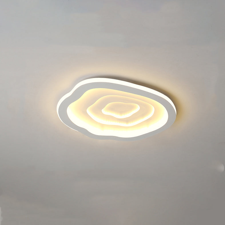 Modern Minimalist Acrylic Iron Cloud-Shaped LED Flush Mount Ceiling Light For Bedroom & Living Room