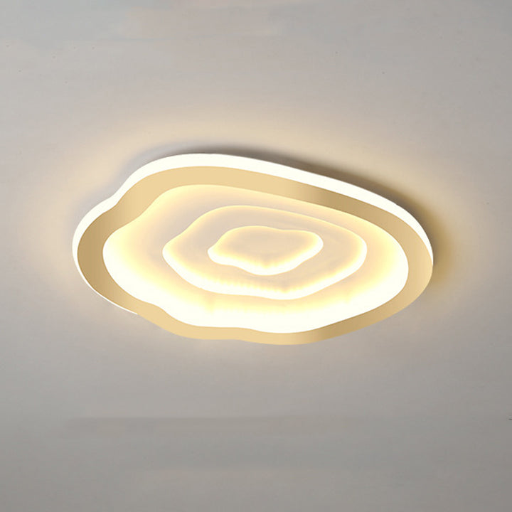 Modern Minimalist Acrylic Iron Cloud-Shaped LED Flush Mount Ceiling Light For Bedroom &amp; Living Room