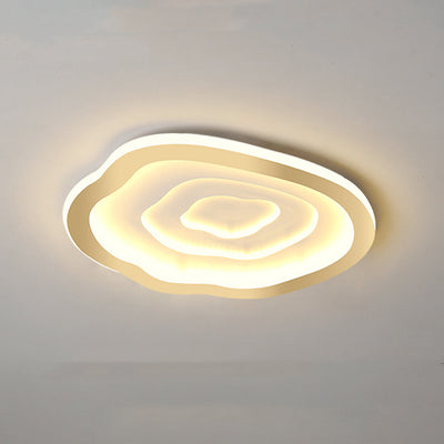 Modern Minimalist Acrylic Iron Cloud-Shaped LED Flush Mount Ceiling Light For Bedroom & Living Room