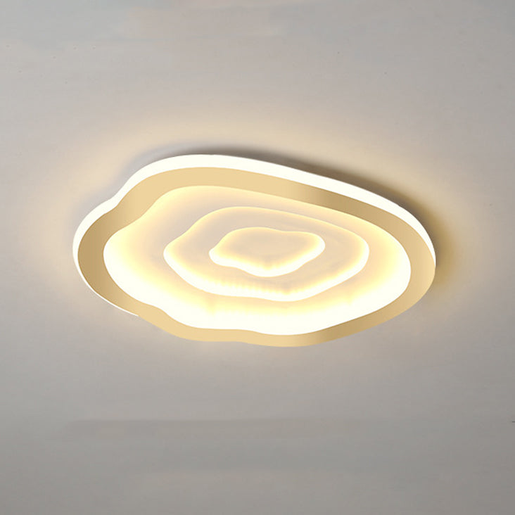 Modern Minimalist Acrylic Iron Cloud-Shaped LED Flush Mount Ceiling Light For Bedroom & Living Room