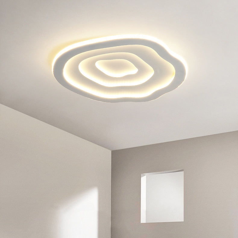 Modern Minimalist Acrylic Iron Cloud-Shaped LED Flush Mount Ceiling Light For Bedroom & Living Room