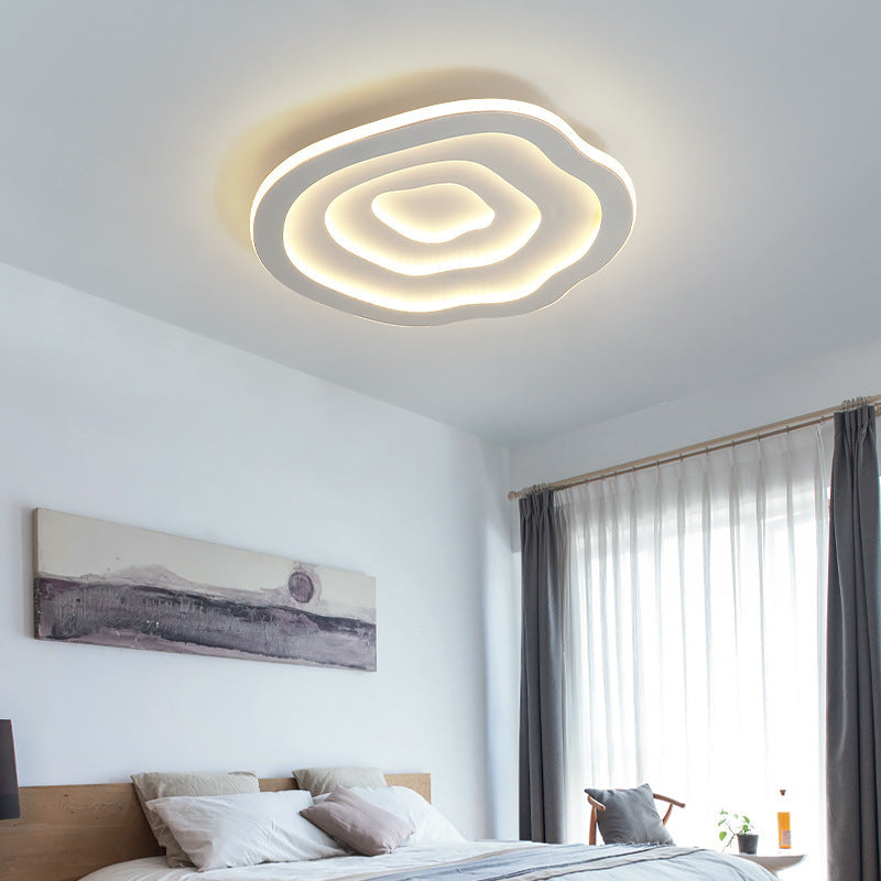 Modern Minimalist Acrylic Iron Cloud-Shaped LED Flush Mount Ceiling Light For Bedroom & Living Room