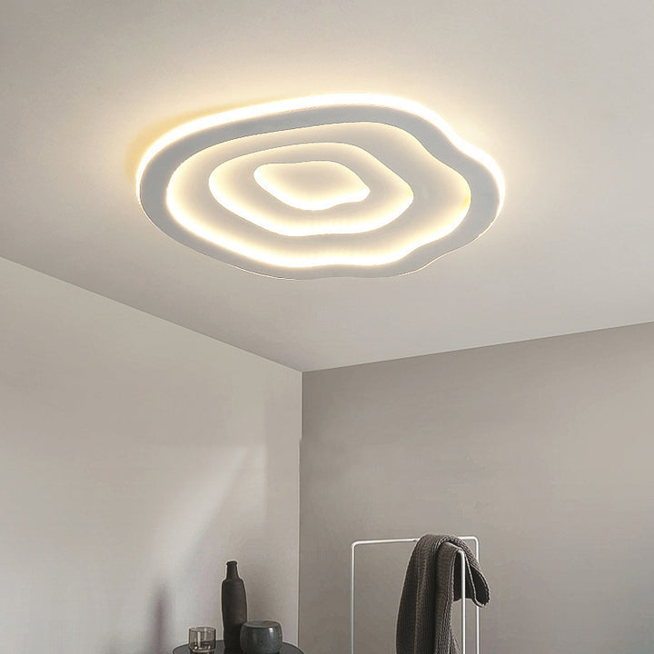 Modern Minimalist Acrylic Iron Cloud-Shaped LED Flush Mount Ceiling Light For Bedroom &amp; Living Room
