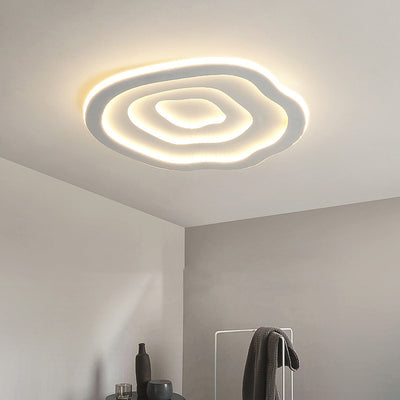 Modern Minimalist Acrylic Iron Cloud-Shaped LED Flush Mount Ceiling Light For Bedroom & Living Room