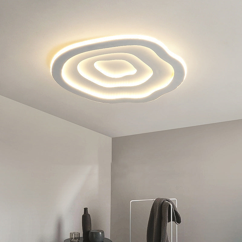 Modern Minimalist Acrylic Iron Cloud-Shaped LED Flush Mount Ceiling Light For Bedroom & Living Room