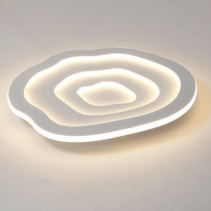 Modern Minimalist Acrylic Iron Cloud-Shaped LED Flush Mount Ceiling Light For Bedroom & Living Room