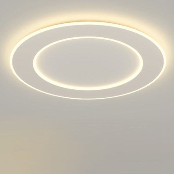 Modern Minimalist PVC Iron Leaf-Shaped Round LED Flush Mount Ceiling Light For Bedroom &amp; Living Room