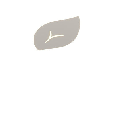 Modern Minimalist PVC Iron Leaf-Shaped Round LED Flush Mount Ceiling Light For Bedroom & Living Room