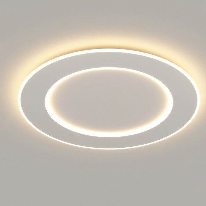Modern Minimalist PVC Iron Leaf-Shaped Round LED Flush Mount Ceiling Light For Bedroom &amp; Living Room