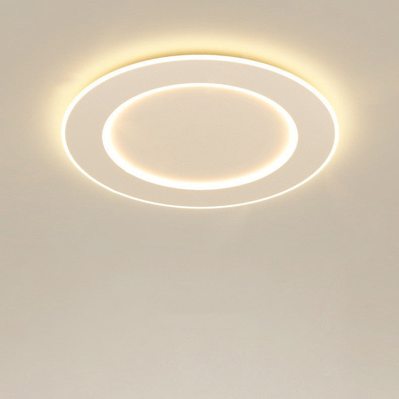 Modern Minimalist PVC Iron Leaf-Shaped Round LED Flush Mount Ceiling Light For Bedroom &amp; Living Room
