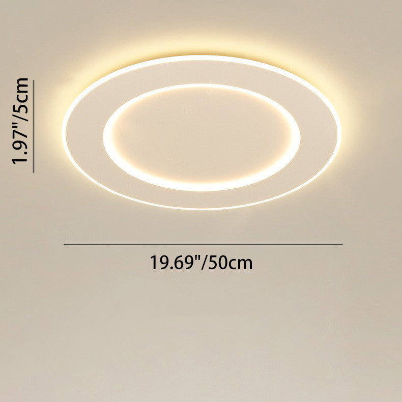 Modern Minimalist PVC Iron Leaf-Shaped Round LED Flush Mount Ceiling Light For Bedroom &amp; Living Room