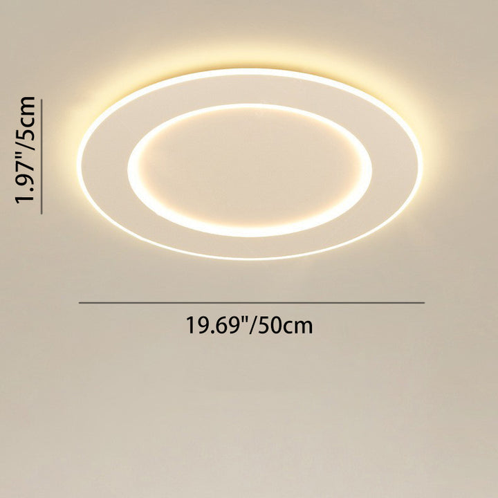 Modern Minimalist PVC Iron Leaf-Shaped Round LED Flush Mount Ceiling Light For Bedroom &amp; Living Room
