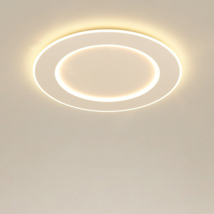 Modern Minimalist PVC Iron Leaf-Shaped Round LED Flush Mount Ceiling Light For Bedroom &amp; Living Room