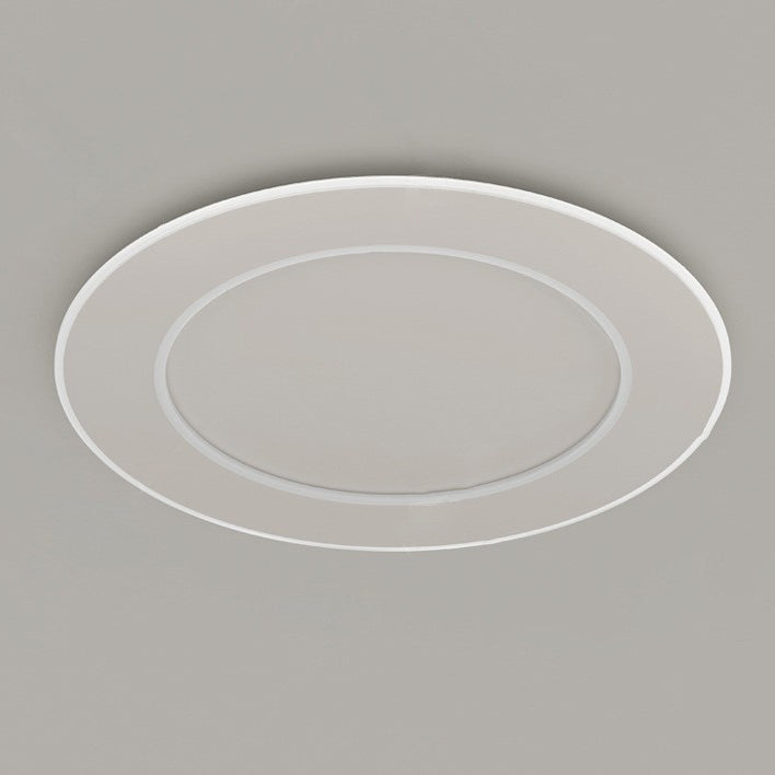 Modern Minimalist PVC Iron Leaf-Shaped Round LED Flush Mount Ceiling Light For Bedroom &amp; Living Room